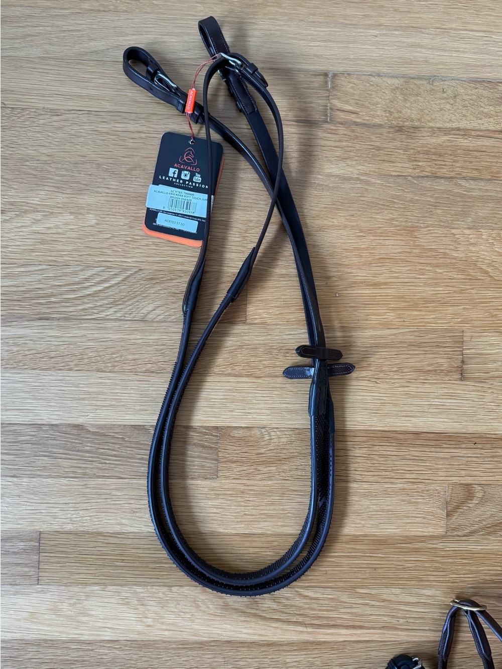 Acavallo Kris Grip Rubber Reins 52”